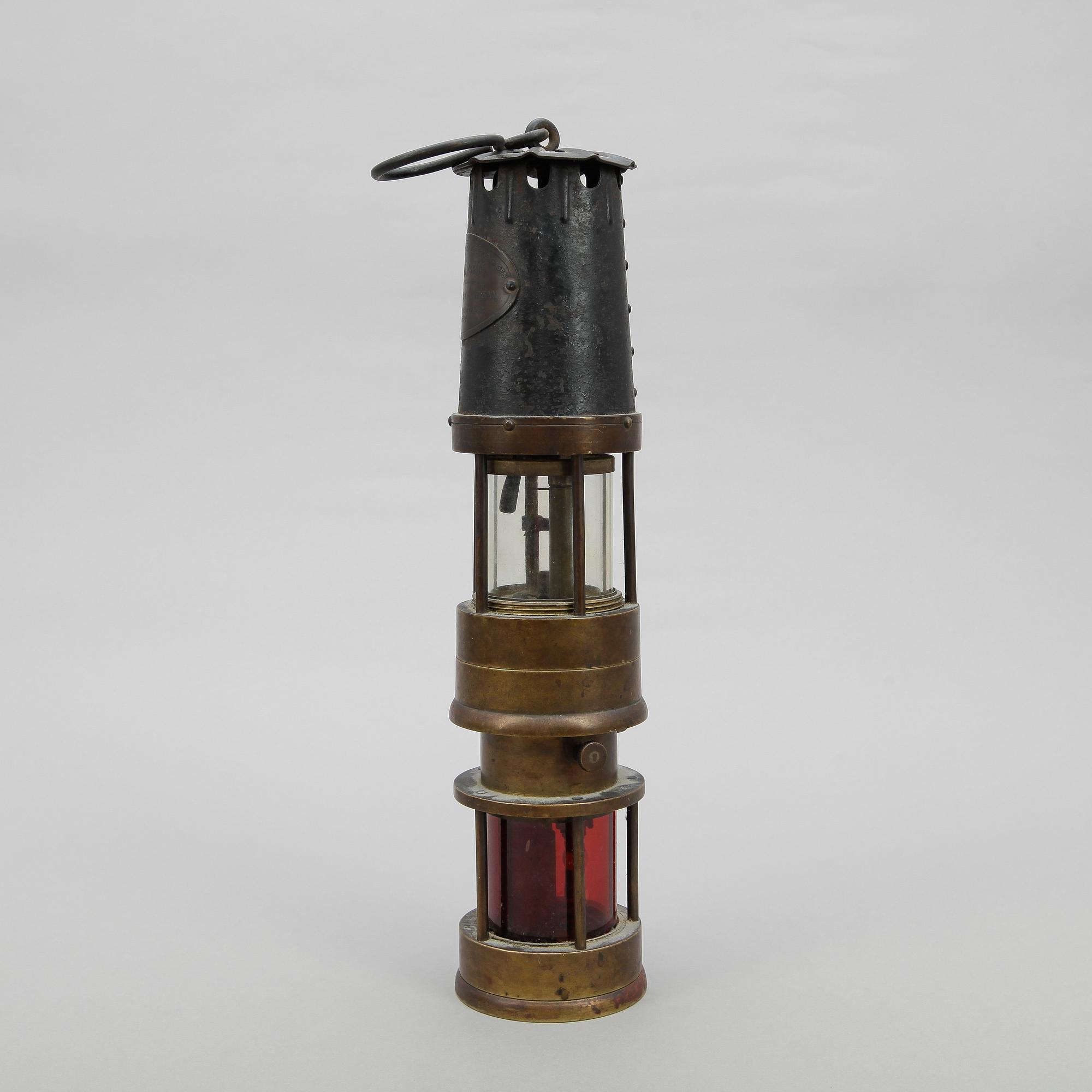 GRUVLAMPA, "Spiralarm", J.H.Naylor, Wigan, 1900-talets mitt.