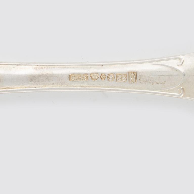 Bestickuppsättning, 46 delar, silver, modell "Prins Albert", bl.a. CG Hallberg, Stockholm 1949.