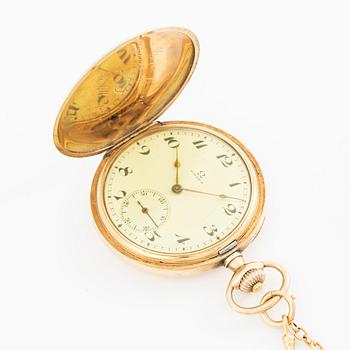 Omega, pocket watch, hunter case, 52 mm.