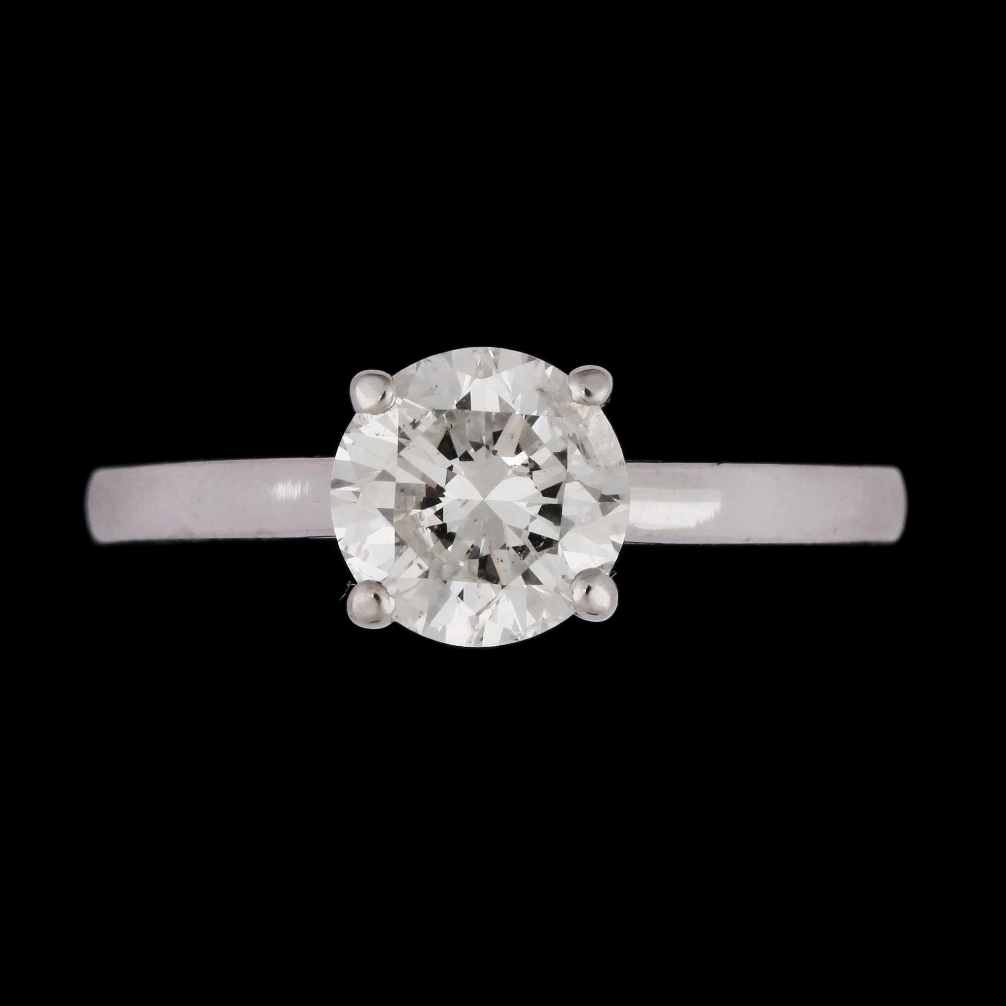 A brilliant cut diamond ring, 1.14 cts.