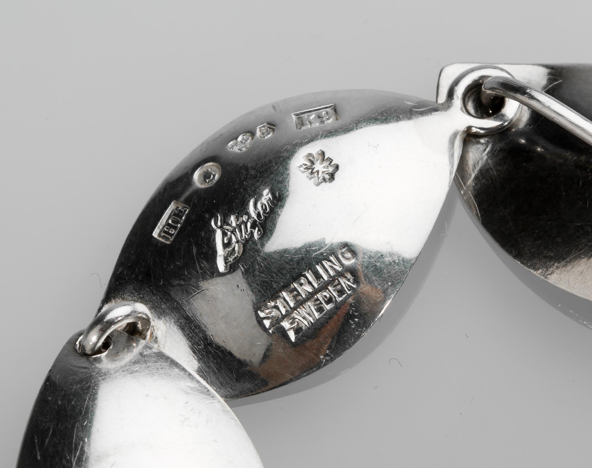 ARMBAND, sterlingsilver, Sigurd Persson för Stigbert, Stockholm, 1960. Vikt ca 20 g.