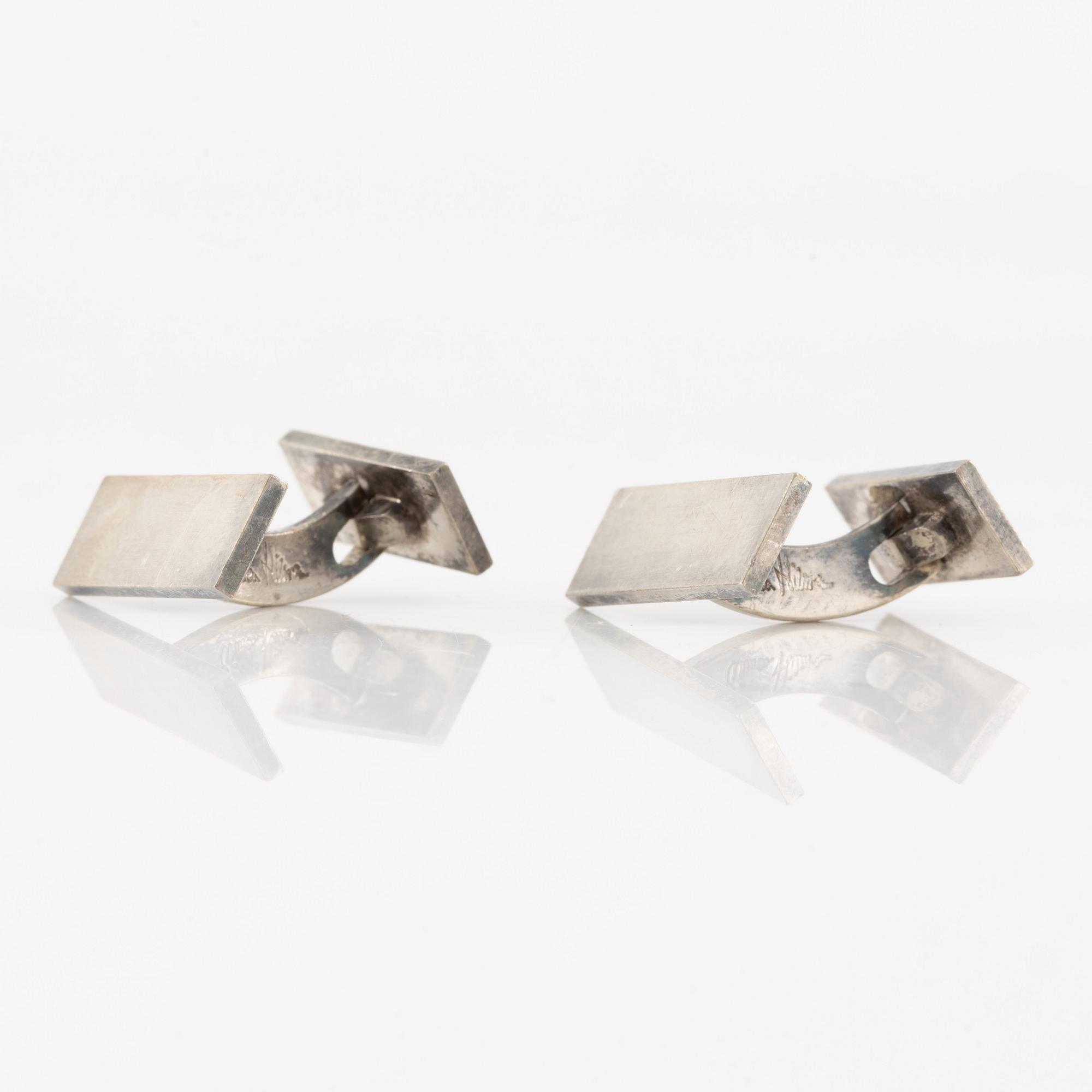 Wiwen Nilsson, a pair of cufflinks, sterling silver, Lund 1957.