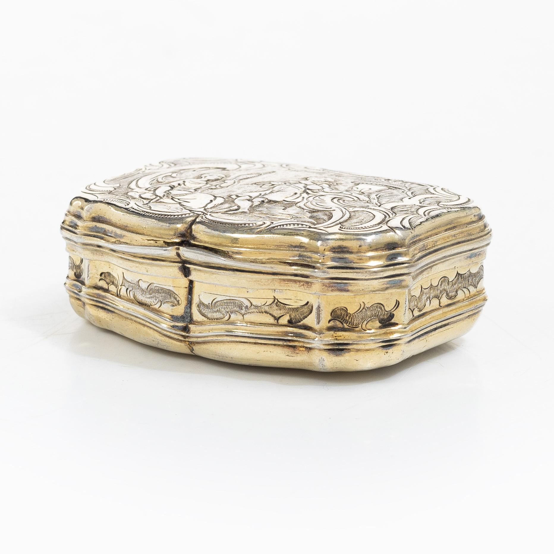 Snuffbox, silver, Louis XV, second half of the 18th century.