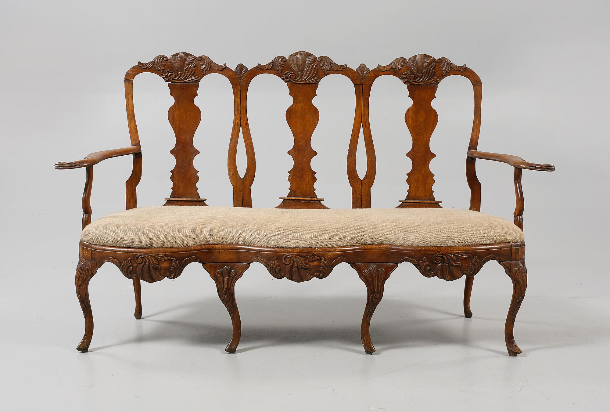 SOFFA. Nordeuropa, rokoko, 1700-talets andra hälft.