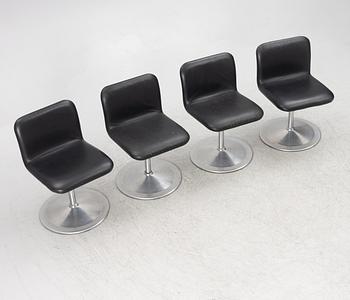Yrjö Kukkapuro, four chairs, Avarte, Finland.