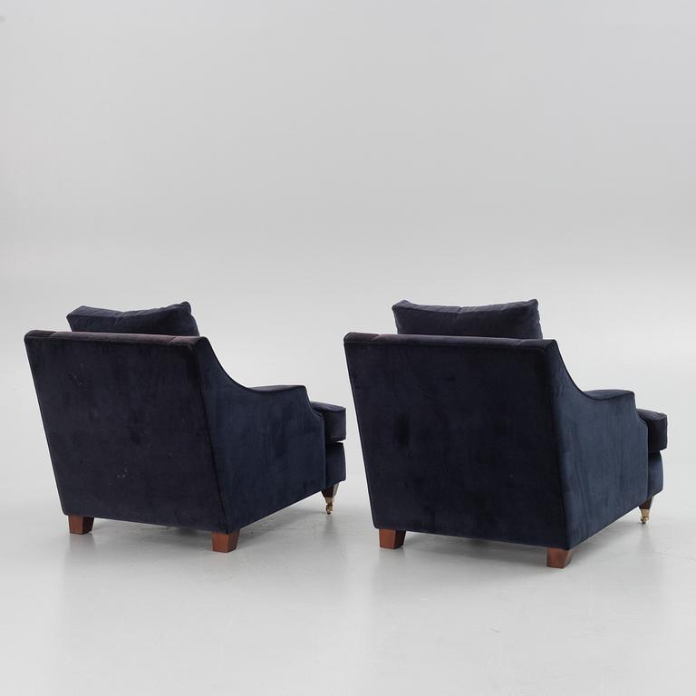 Armchairs, a pair, contemporary manufacture.