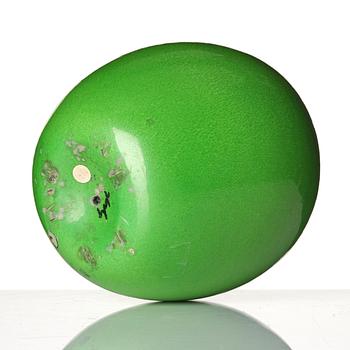 Hans Hedberg, a faience sculpture of  an apple, Biot, France.