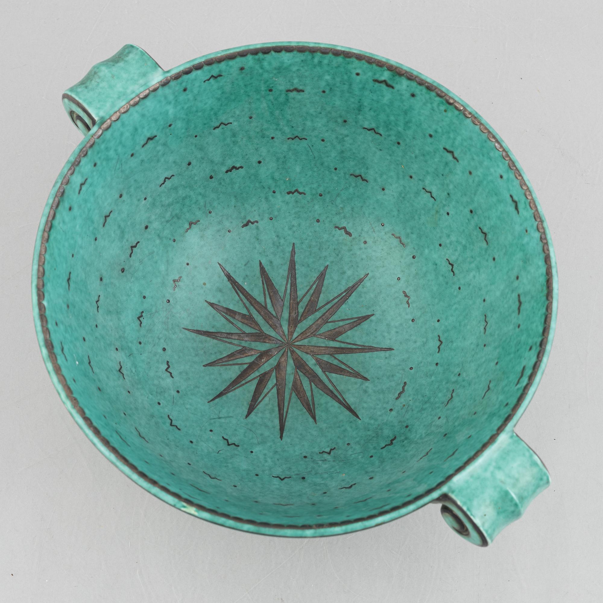 Wilhelm Kåge, an 'Argenta' stoneware bowl, Gustavsberg 1936.