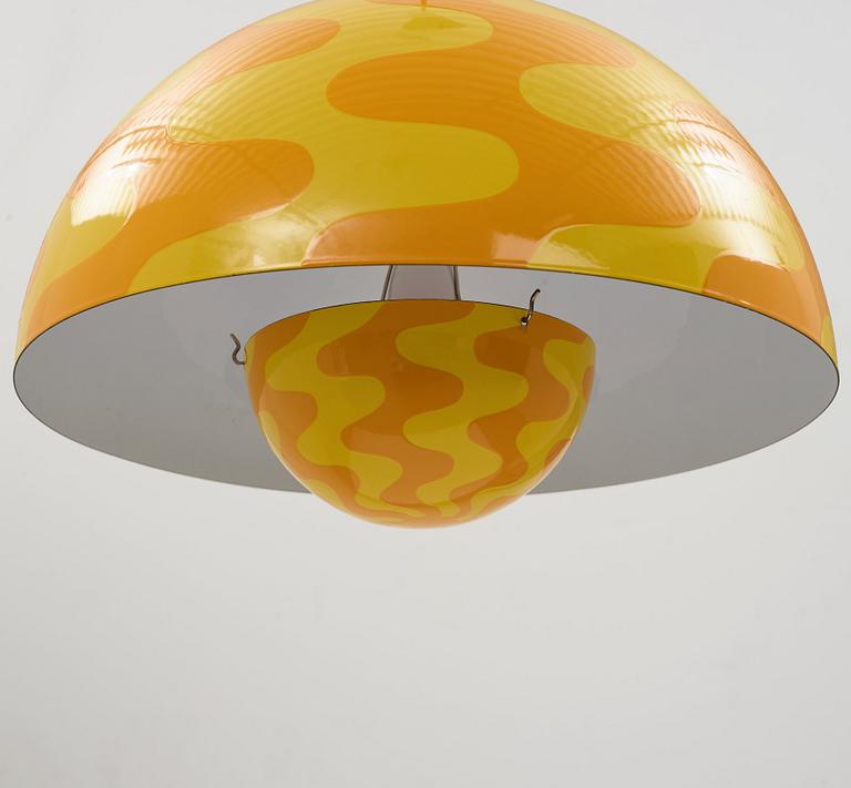 Verner Panton, an enameled metal "Flower Pot", by Louis Poulsen, Denmark 1970's.