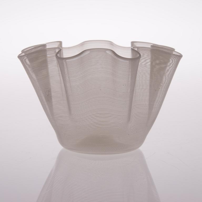 SKÅL, Murano, filigranglas, signerad "Vetro di Murano BBR".