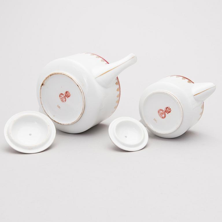 A late 19th Century 16-piece Russian Porcelain Tea Set by Gardner.