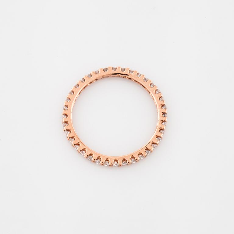 A brilliant cut diamond ring.