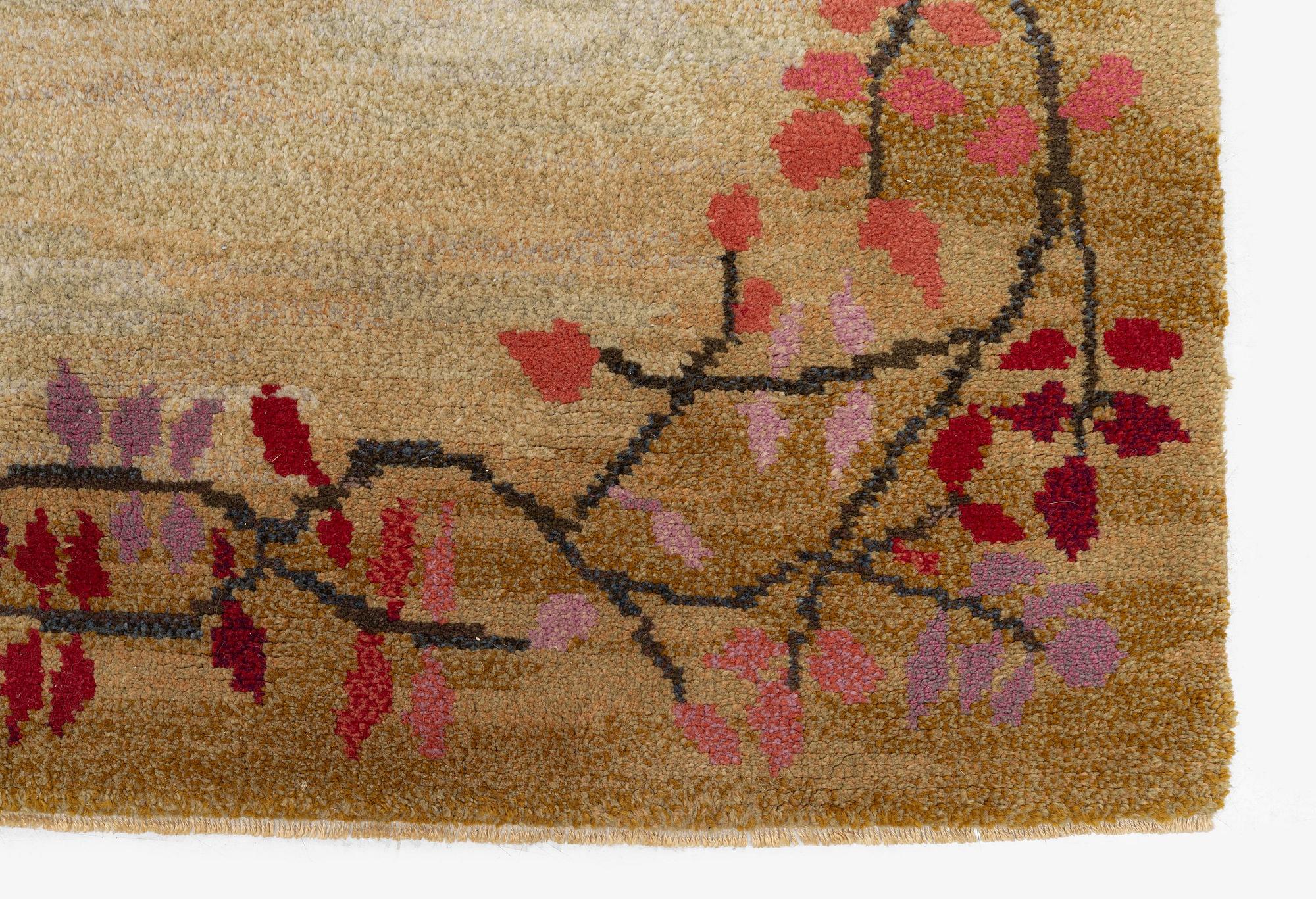 A knotted pile carpet, c. 275 x 177 cm, signed ES-FV-AJ.