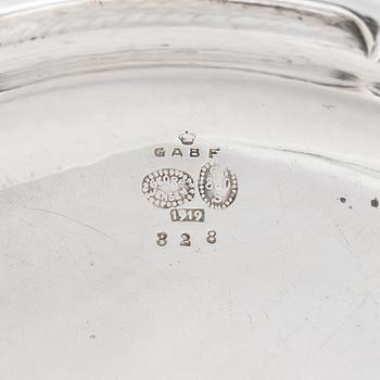 Georg Jensen, såsskål, silver, design nr 328, Köpenhamn 1919. Svenska kontrollstämplar GABF.