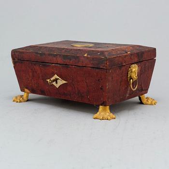 An Empire casket, early 19th century.