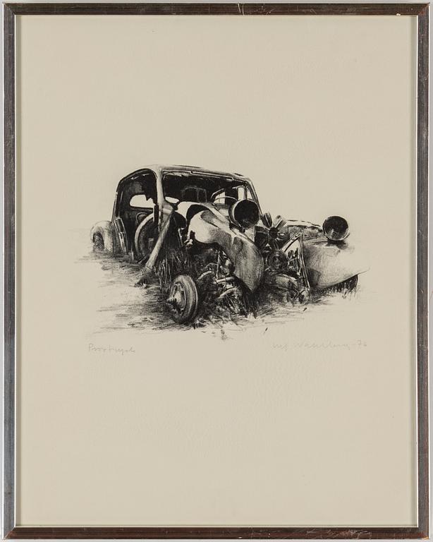 ULF WAHLBERG, litografier, 2 st, 1976, 2001, signerade provtryck, 51/295.