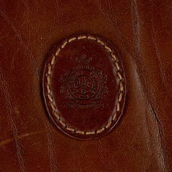 BAG SAMT KOSTYMVÄSKA, läder, märkta ellecieffe, Firenze Italia, sent 1900-tal.