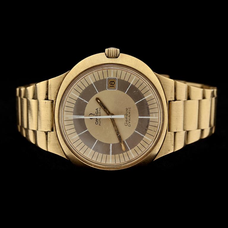 HERRARMBANDSUR, Omega, 18k guld. Vikt 132 g.