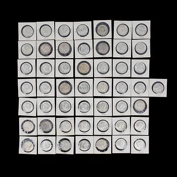 DOLLARMYNT, 50 st, silver, USA, half dollar 1964. Totalvikt ca 500 gram.