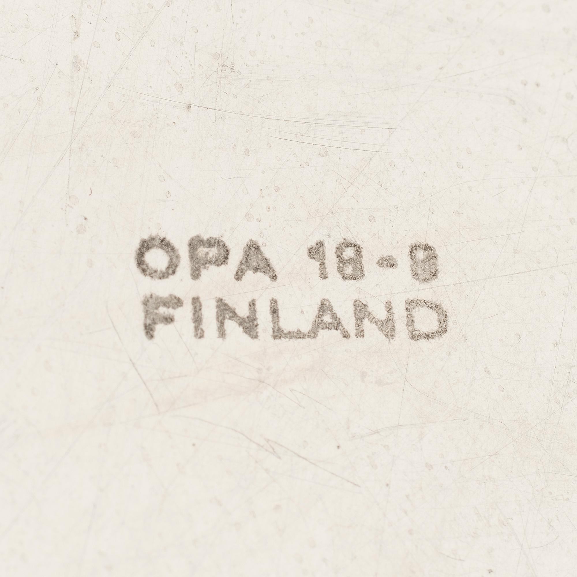 TIMO SARPANEVA, OPA-SERIES OF STEELWARE, 5 PIECES. Designed in 1970.