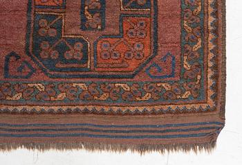 An antique Ersari, c. 237 (+7cm flat weave) x 158 cm.