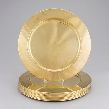 KUVERTTALLRIKAR, 12 st, mässing. Scanmalay. Danmark.