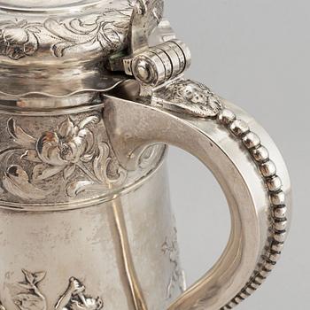 A Danish 19th century silver tankard/jug.