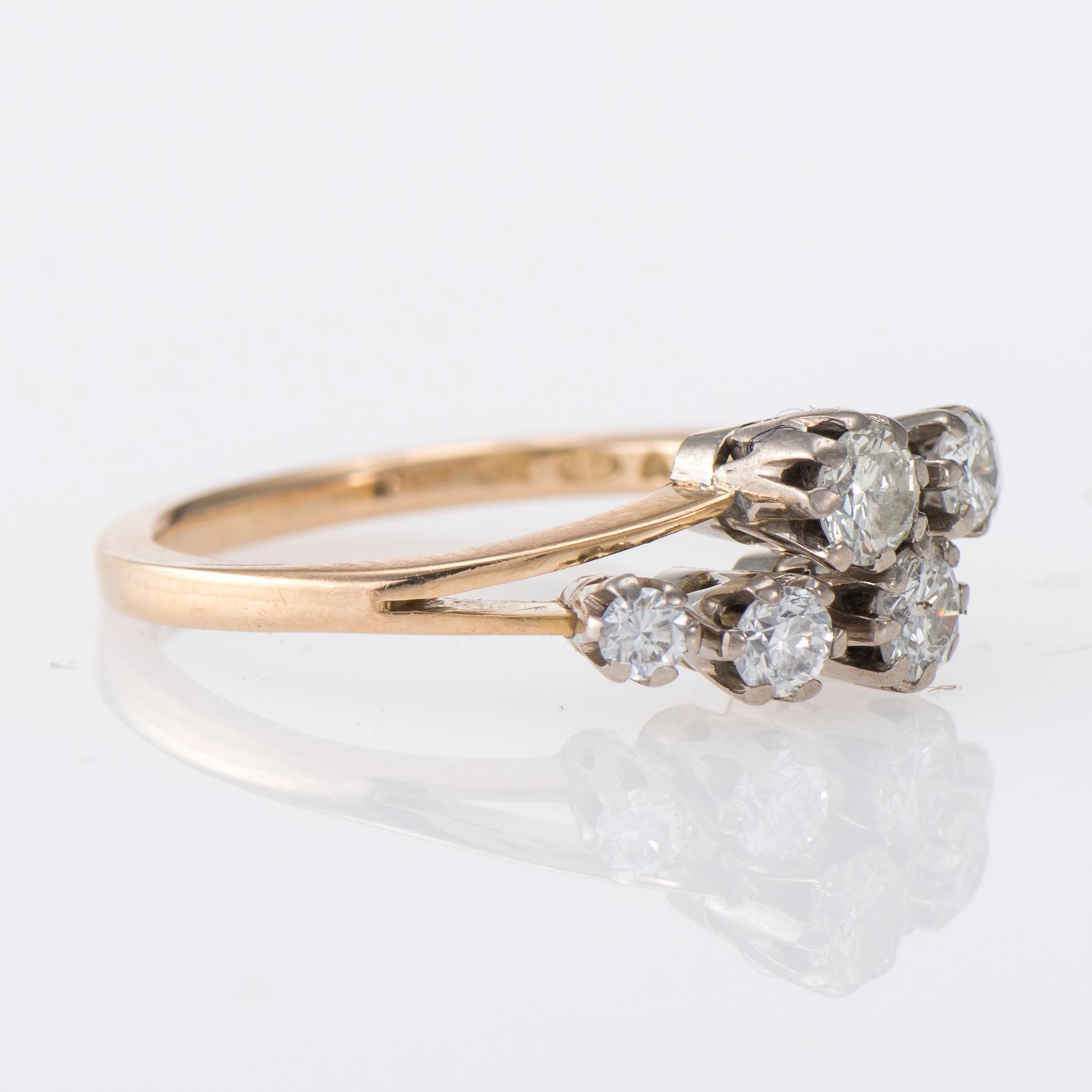 RING, 18K guld, briljantslipade diamanter. Torbjörn Tillander 1983. Vikt ca 3,6 g.