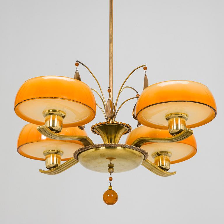 Paavo Tynell, taklampa modell 1253/4, Taito, 1930-tal.