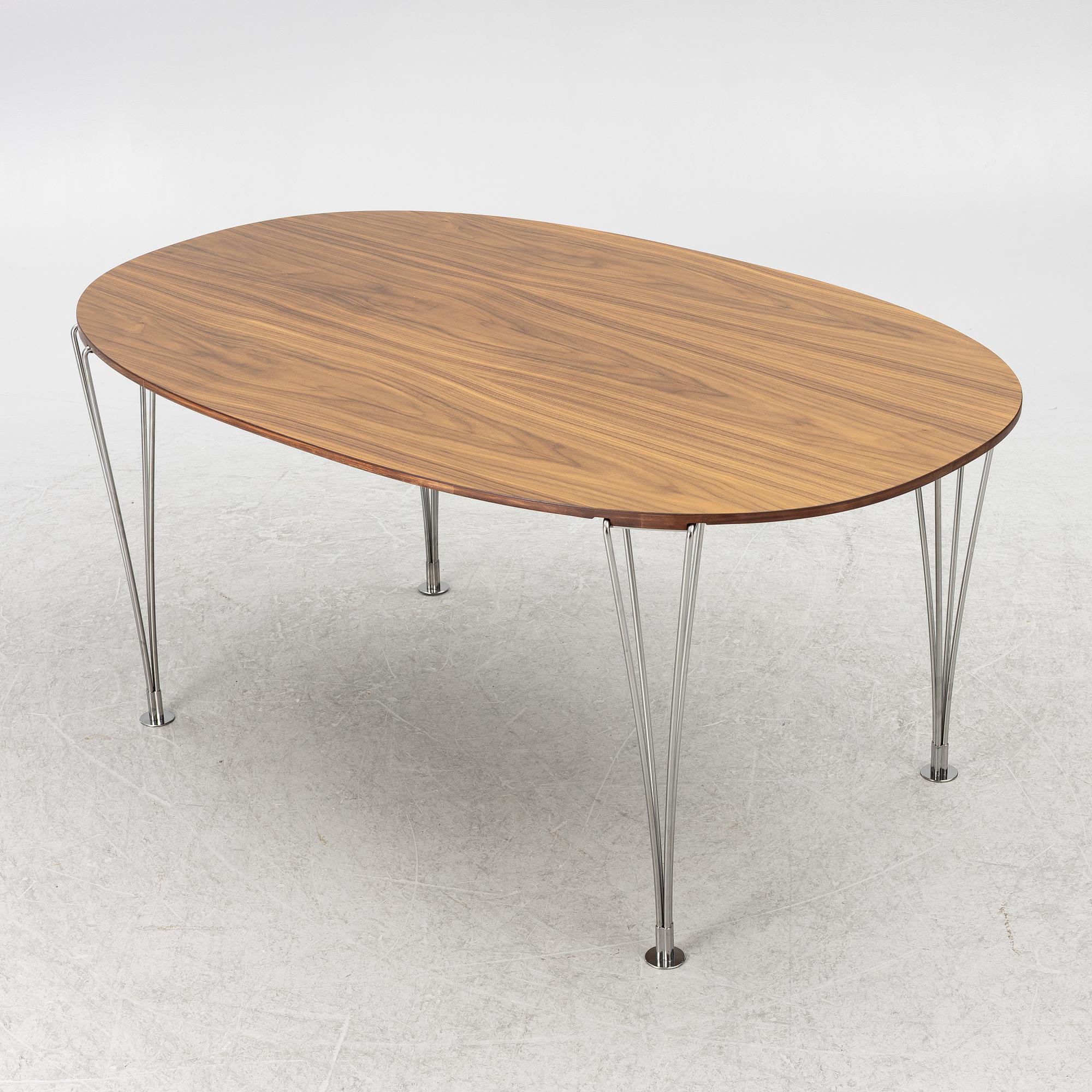 Bruno Mathsson & Piet Hein, dining table 'Superellipse', Bruno Mathsson International.