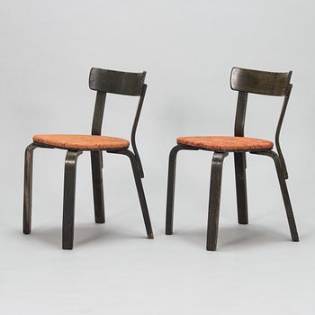 Alvar Aalto, two 1940s '69' chairs for O.Y. Huonekalu- ja Rakennustyötehdas A.B.