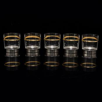 GUCCI tumbler glasses, 5 pcs.