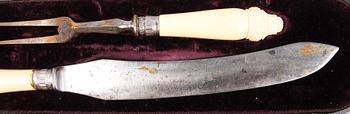 TRANSCHERBESTICK, ben och silver. Sheffield 1893-94.
