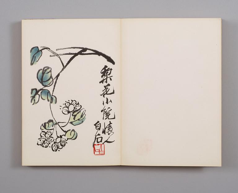 Book with 22 woodcuts in colours, "Qi Baishi hua ji", published by Rong Bao Zhai xin ji, Beijing 1952.