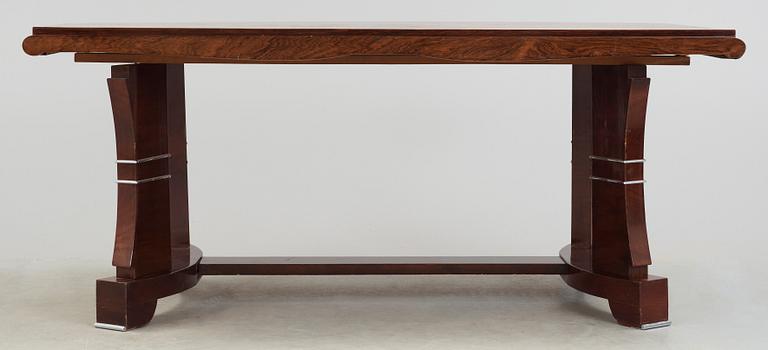 MATSALSGRUPP, 8 delar, art deco, troligen Frankrike, 1930-tal.