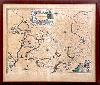 Willem Janszoon Blaeu, mapp 1635 "Regiones sub Polo Arctico".