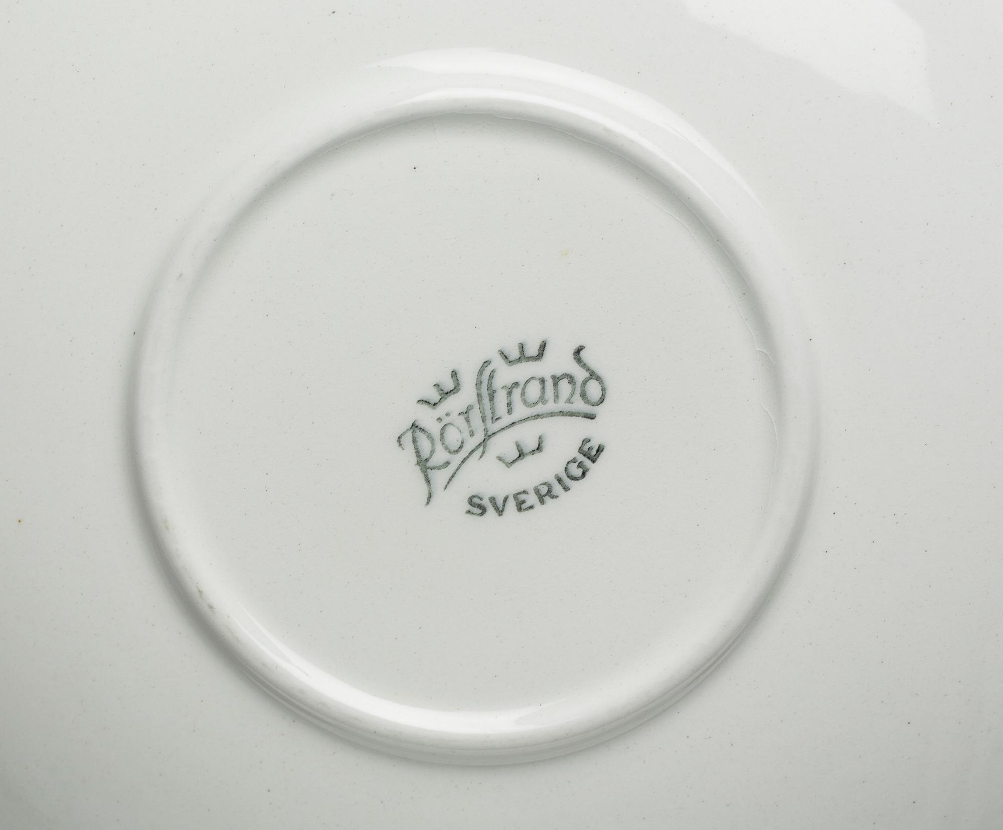 SERVISDELAR, 12 delar, flintgods, "Blå Eld", Hertha Bengtsson, Rörstrand,