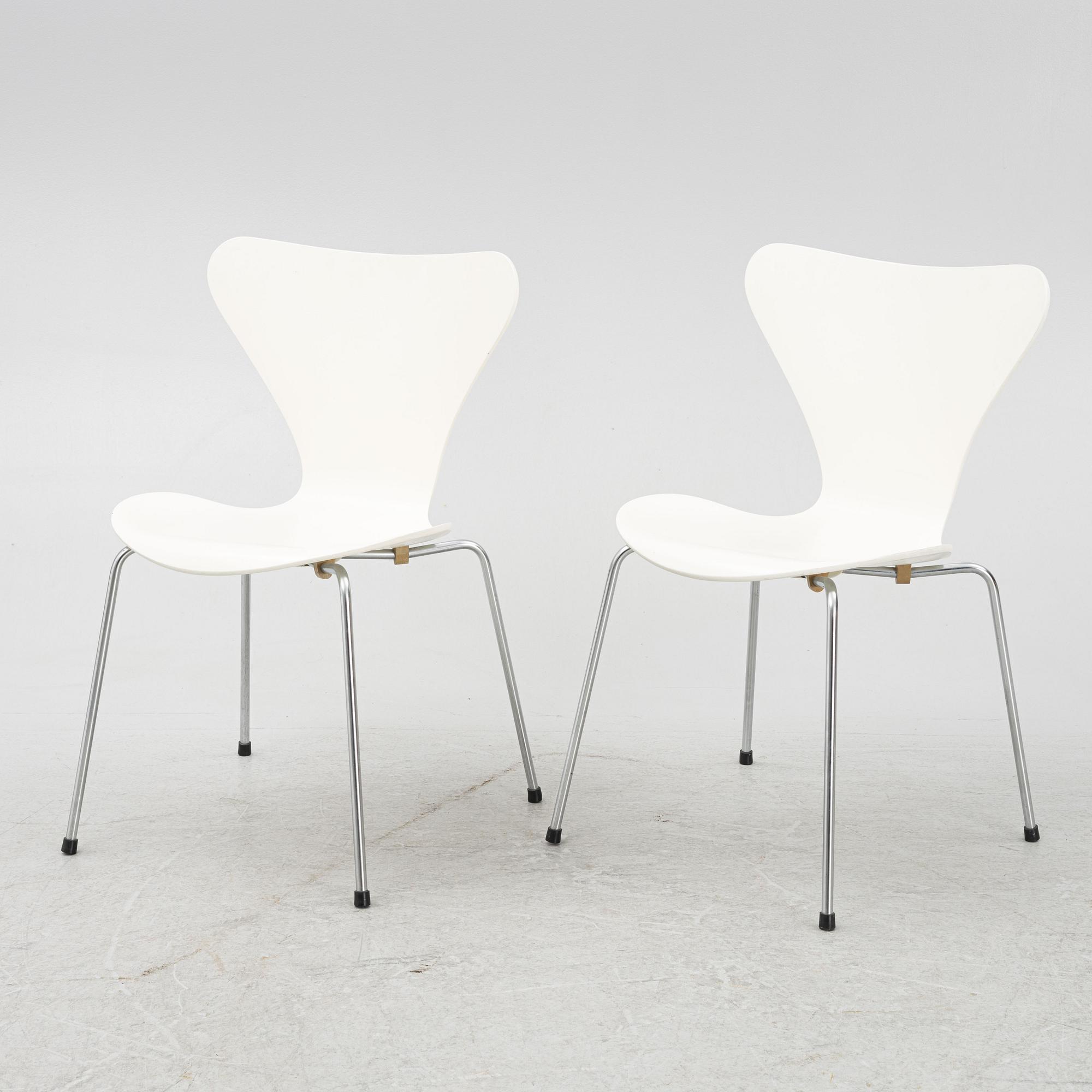 Arne Jacobsen, stolar 6 st, "Sjuan", Fritz Hansen, Danmark, 1967.