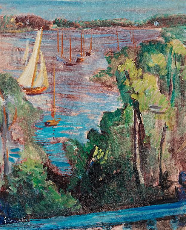 Isaac Grünewald, "Utsikt från ateljén" Saltsjöbaden.