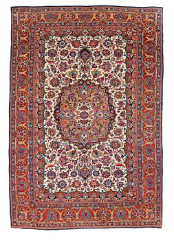 987. SEMI-ANTIQUE KASHAN. 213 x 145 cm.