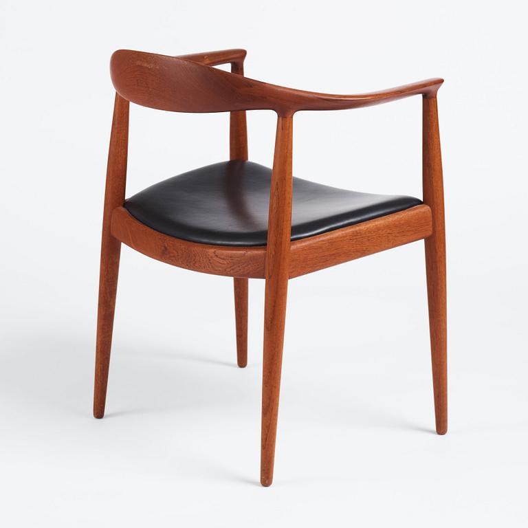 Hans J. Wegner, a teak 'The Chair/JH501, Johannes Hansen, Denmark.