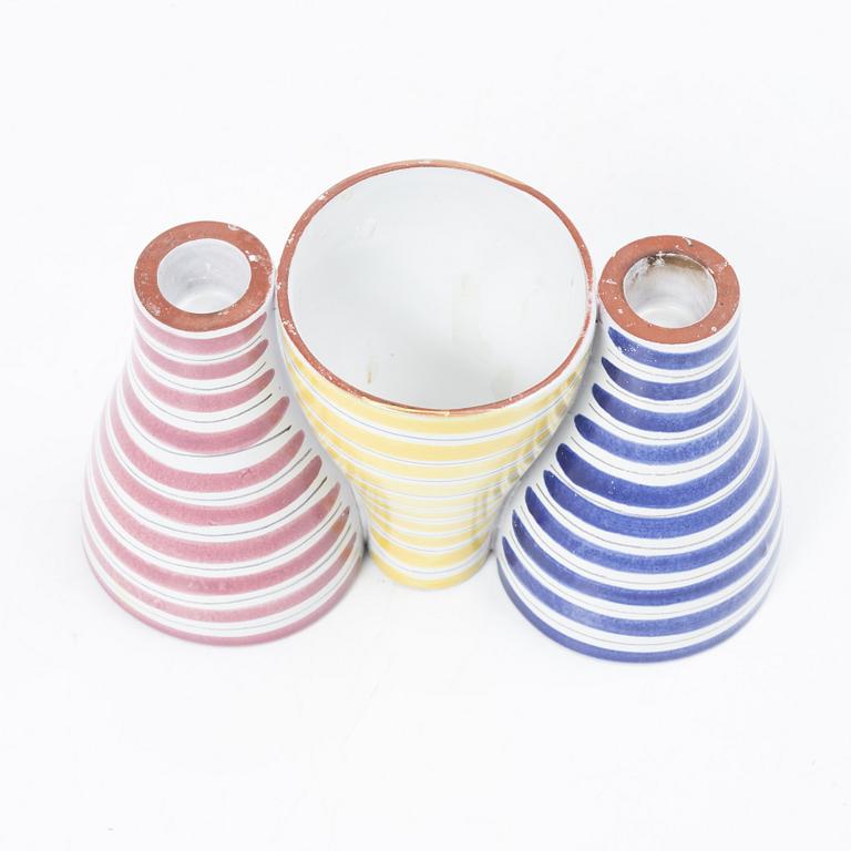 Stig Lindberg, a candle holder/vase, 'Snurran', Gustavsberg Studio.