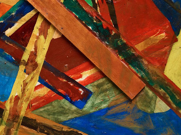 Dick Bengtsson, mixed media on canvas, signed and executed in 1986.