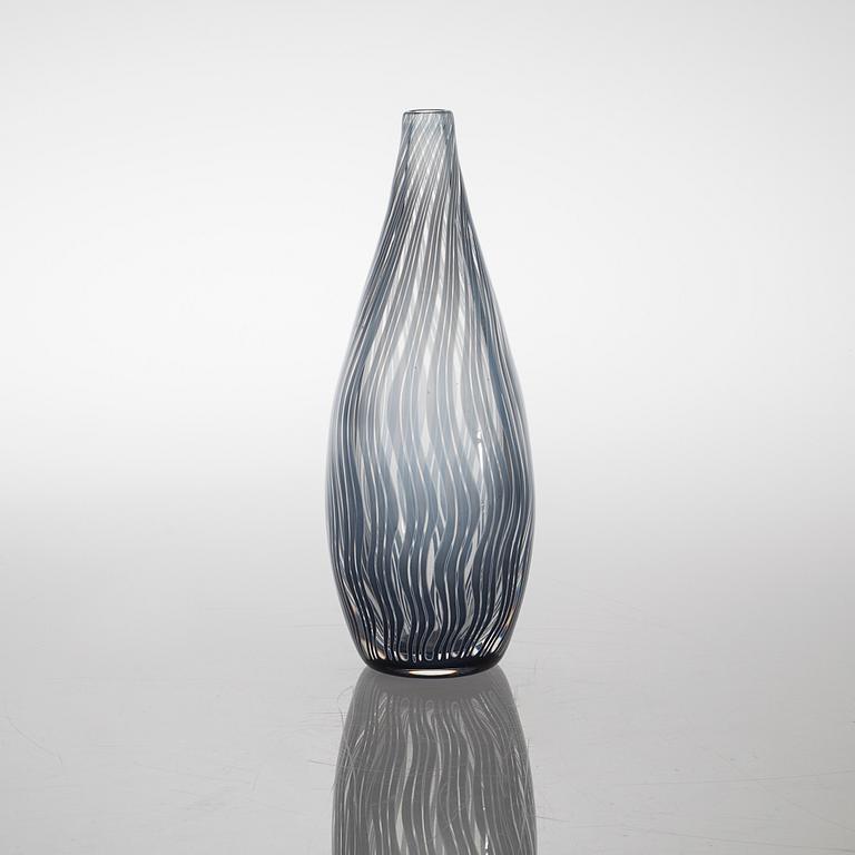 A 1950s "slipgraal" glass vase by EDWARD HALD for Orrefors.