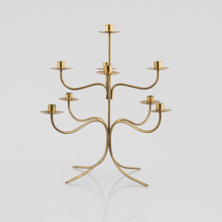 Josef Frank, a brass candelabrum, model 2554, Svenskt Tenn.