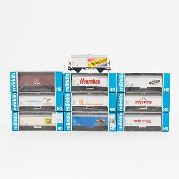 Märklin, 10 freight cars, Hultman, gauge H0,