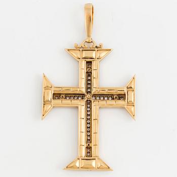 KORS, 'Order of Christ Portugal'.
18K guld med briljanter och troligen folierade granater, i ett specialanpassat etui.