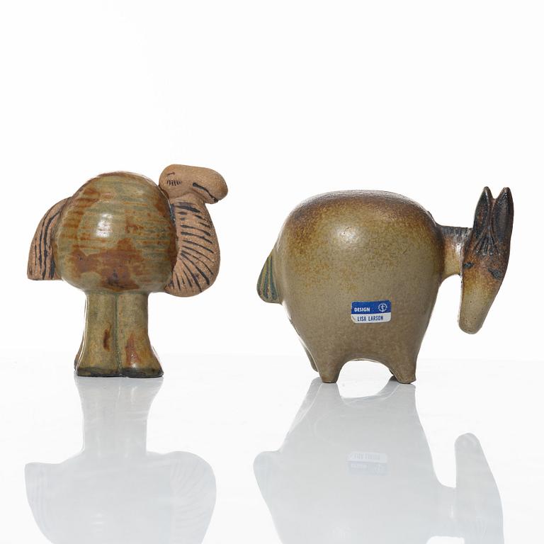 Lisa Larson, figuriner, 2 st, stengods, Gustavsberg.