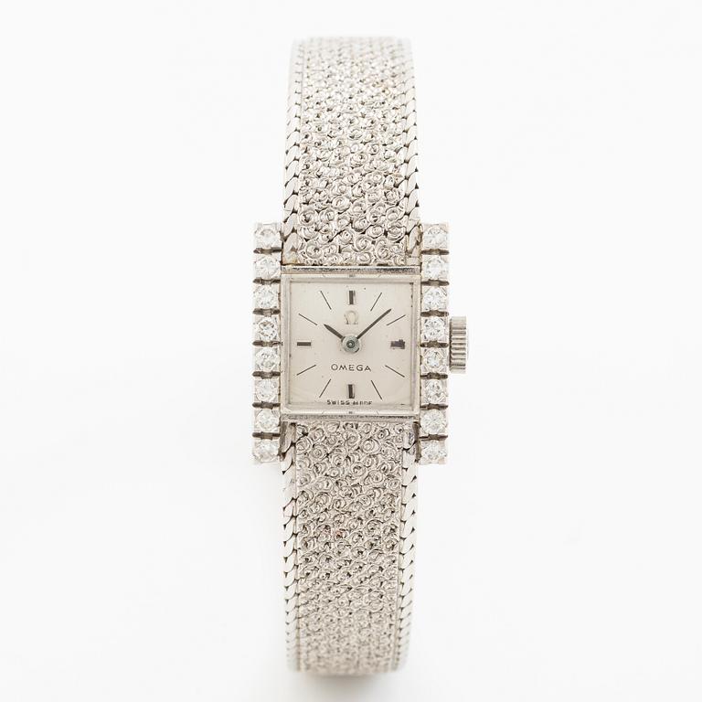 Omega, armbandsur, 14 x 17 mm.