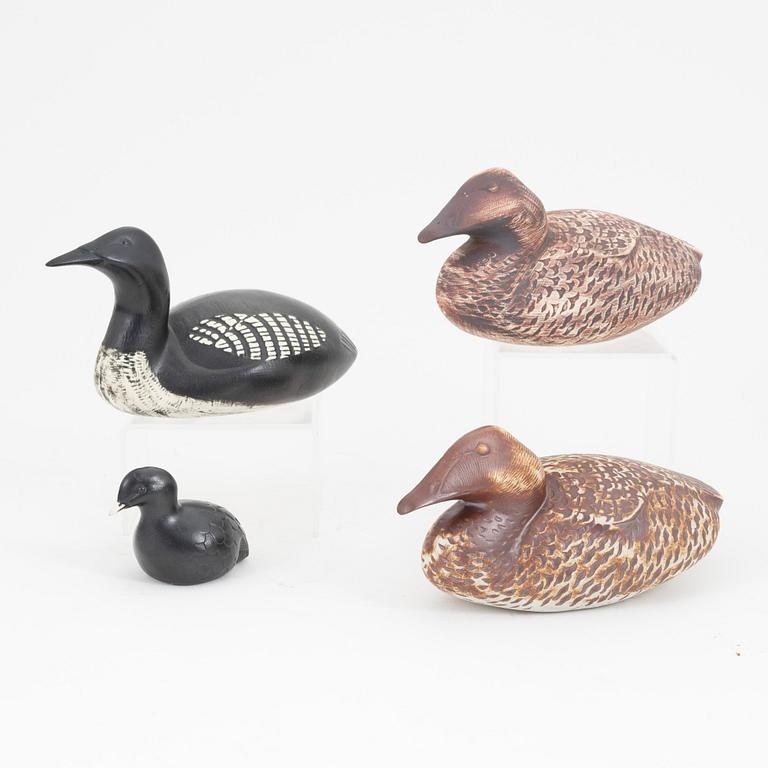 Paul Hoff, a set of four stoneware figurines, Gustavsberg.